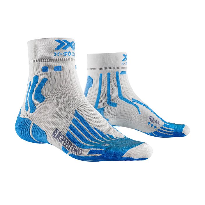 Férfi futó zokni X-Socks Run Speed Two 4.0 pearl grey/invent blue 2