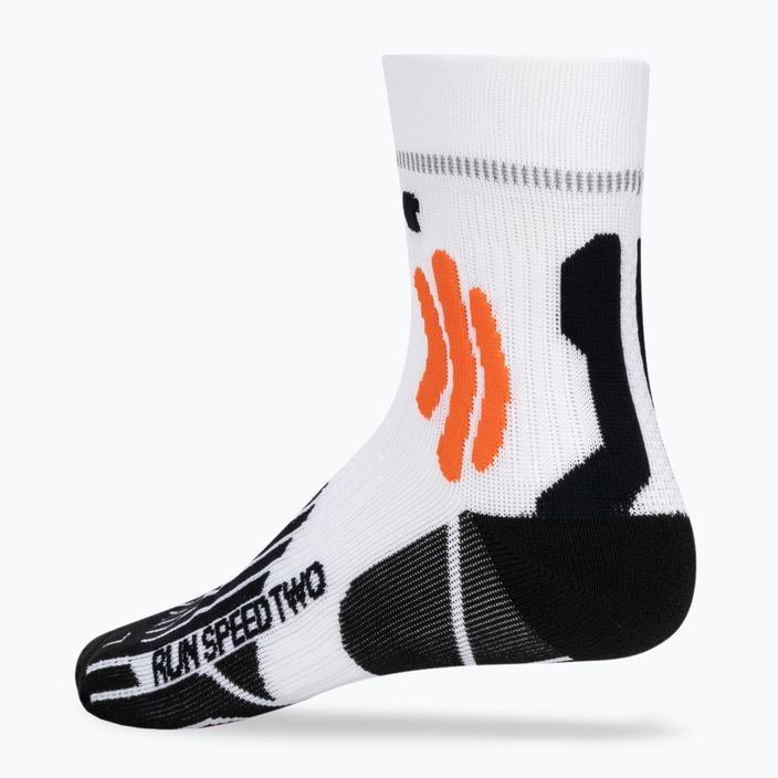 Férfi X-Socks Run Speed Two 4.0 futó zokni arctic white/trick orange 2