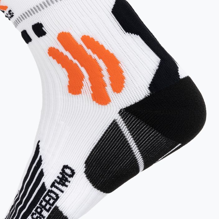 Férfi X-Socks Run Speed Two 4.0 futó zokni arctic white/trick orange 4