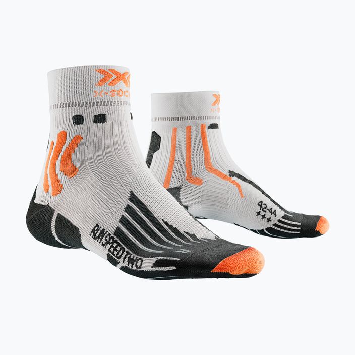 Férfi X-Socks Run Speed Two 4.0 futó zokni arctic white/trick orange 5
