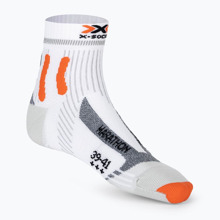 Férfi X-Socks Marathon Energy 4.0 futó zokni arctic white/trick orange 3