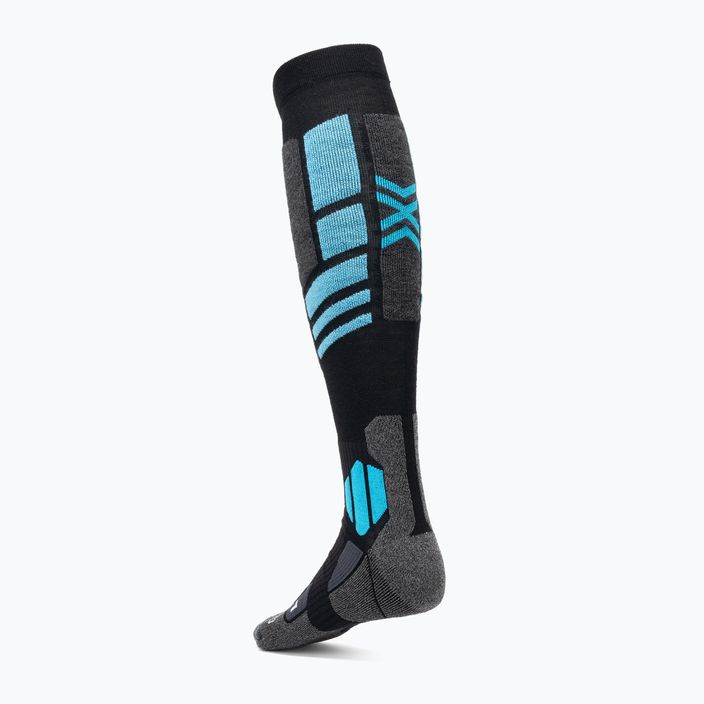 Snowboard zokni X-Socks Snowboard 4.0 fekete/szürke/teal kék 2