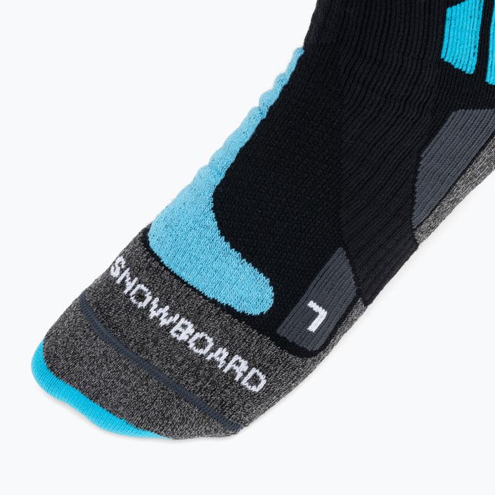 Snowboard zokni X-Socks Snowboard 4.0 fekete/szürke/teal kék 3