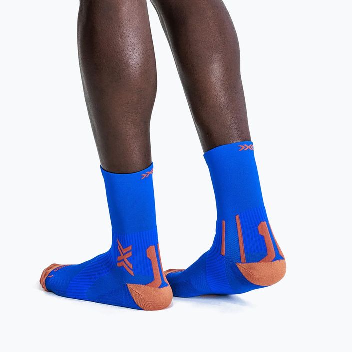 Férfi futó zokni X-Socks Run Perform Crew twyce blue/orange 3