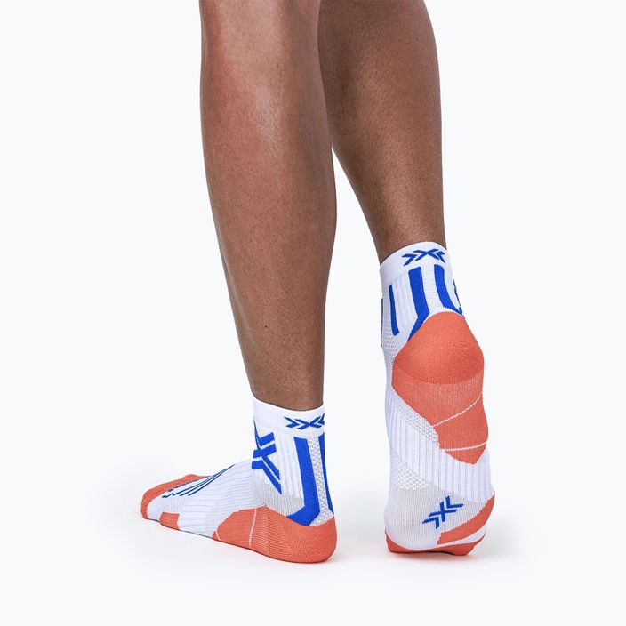 Férfi futó zokni X-Socks Run Expert Ankle white/orange/twyce blue 4