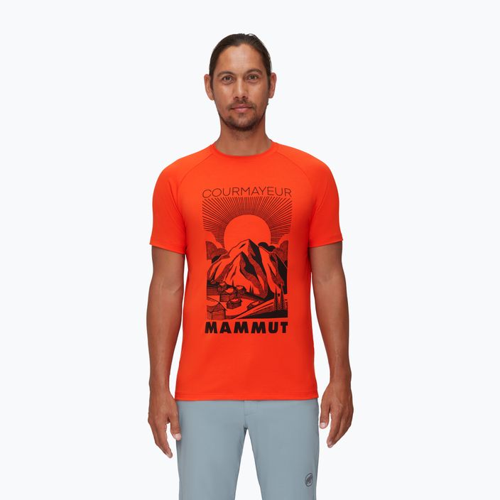 Férfi túrázó póló MAMMUT Mountain narancssárga