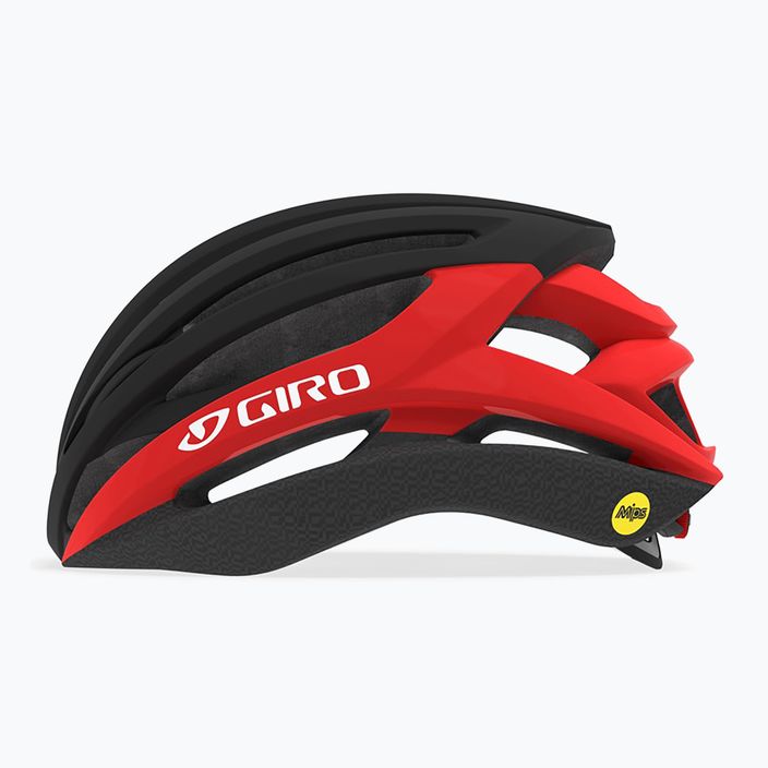 Giro Syntax integrált MIPS kerékpáros sisak matt fekete/világos piros 2