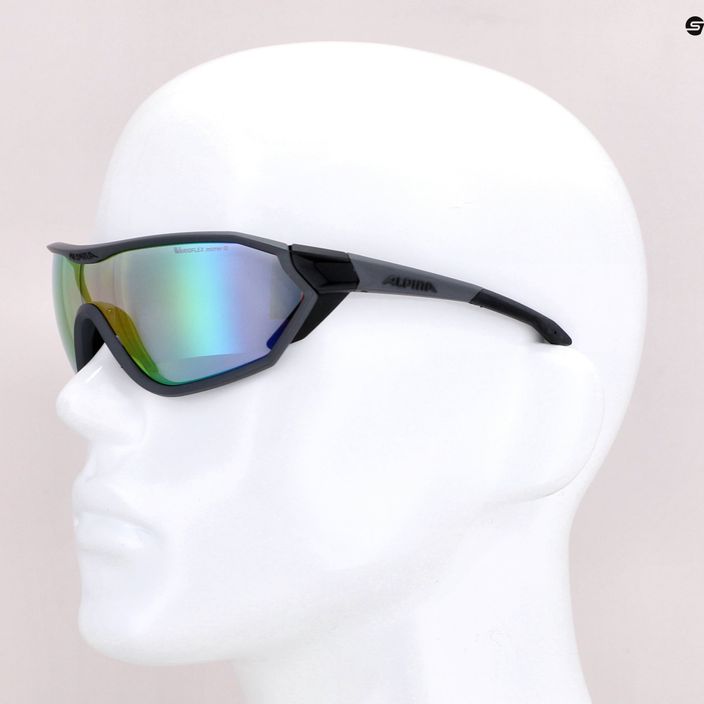 Kerékpáros szemüveg Alpina S-Way VM coal matt black/rainbow mirror 7