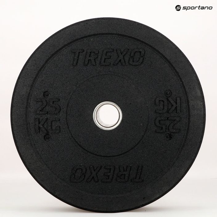 TREXO fekete bumper olimpiai súlytárcsa 25 kg TRX-BMP025 10