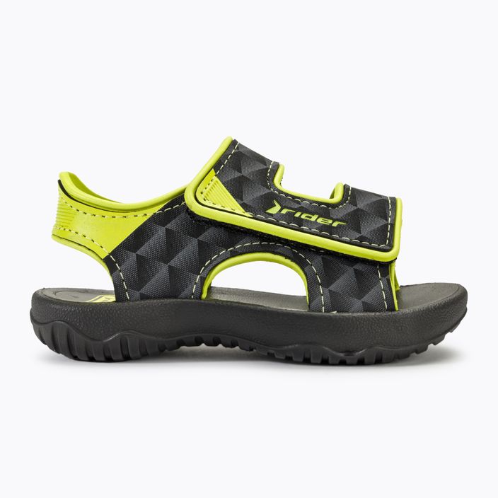 RIDER Basic Sandal V Baby fekete/neonsárga szandálok 2