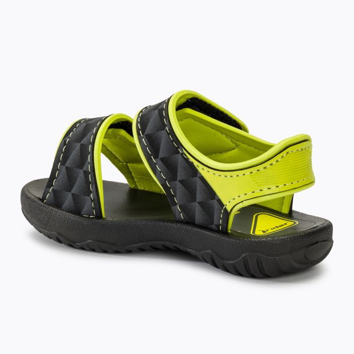 RIDER Basic Sandal V Baby fekete/neonsárga szandálok 3