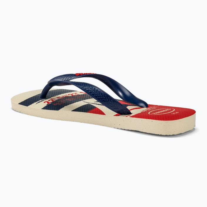 Havaianas Top Nautical beige straw / navy blue / ruby red flip-flop papucs 3