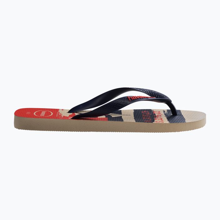 Havaianas Top Nautical beige straw / navy blue / ruby red flip-flop papucs 9