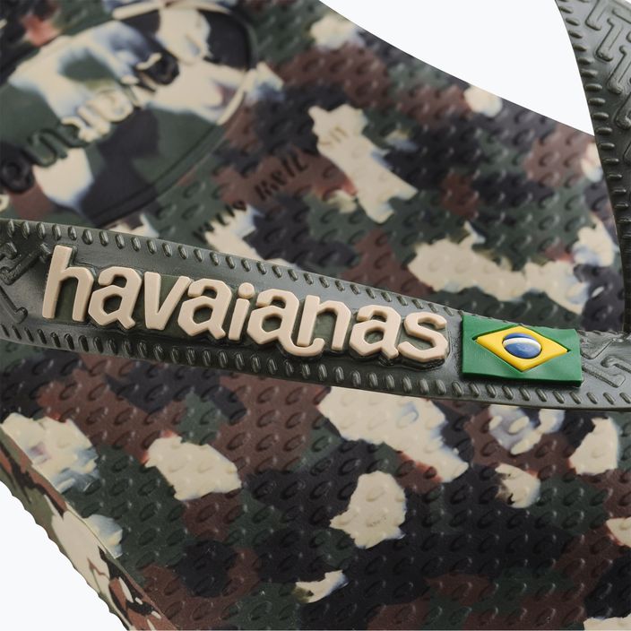 Havaianas Brasil Tech II olive green flip-flop papucs 8
