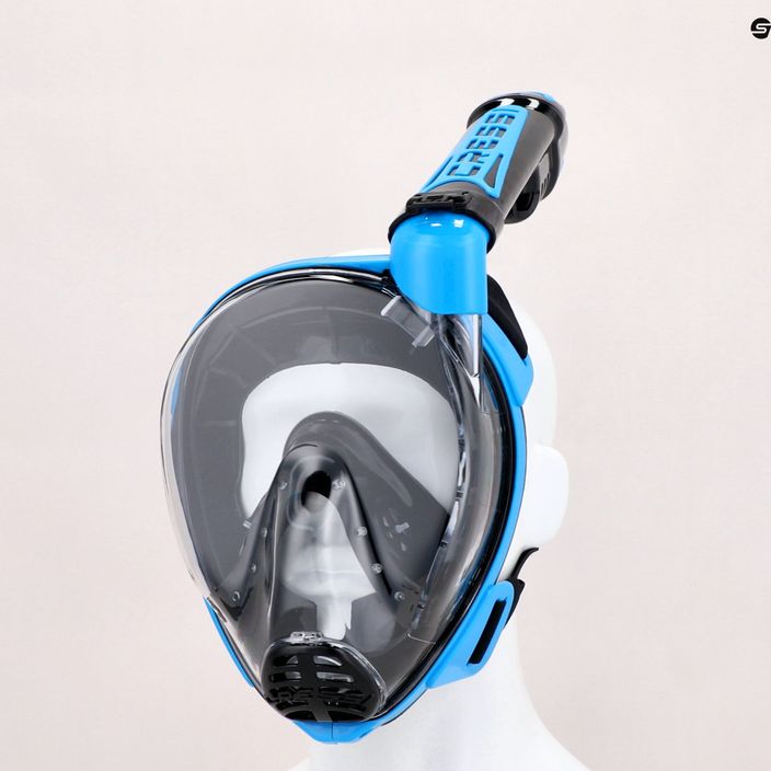 Cressi Duke Dry Full Face snorkel maszk fekete/kék XDT005020 7