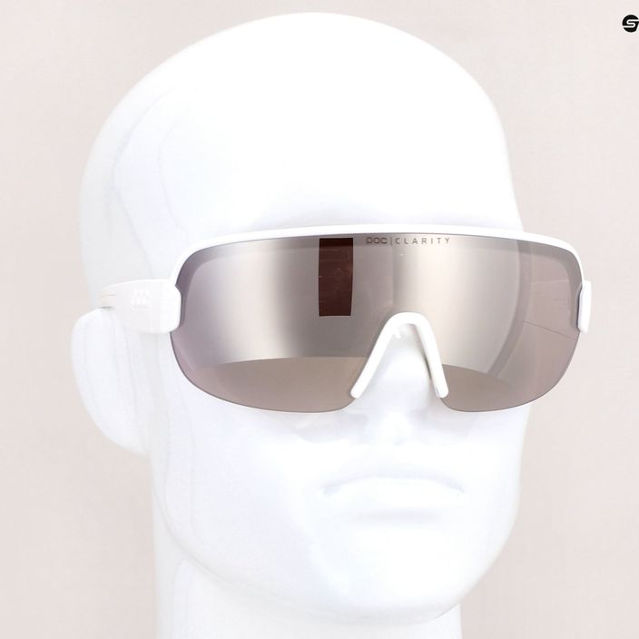 Kerékpáros szemüveg POC Aim hydrogen white/clarity road silver 9