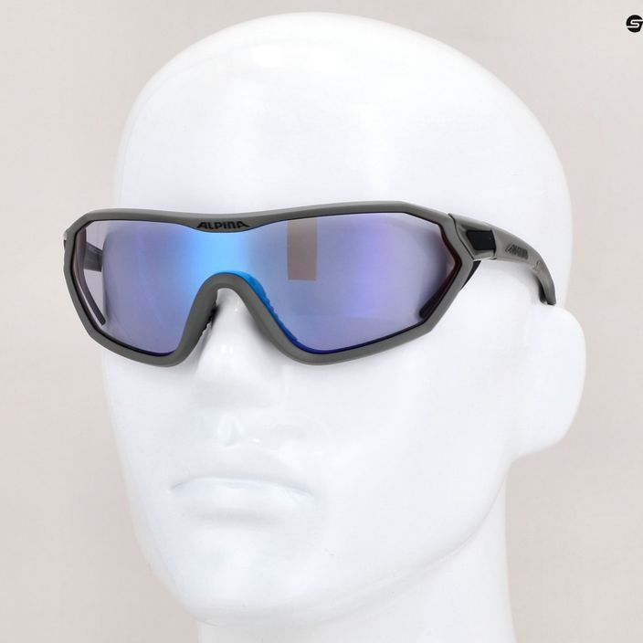 Kerékpáros szemüveg Alpina S-Way VM moon-grey matt/blue mirror 7