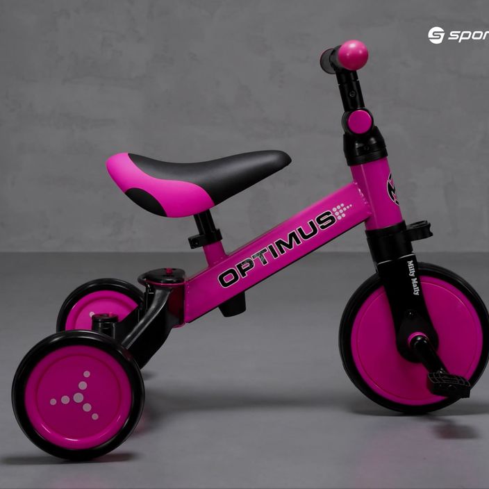 Milly Mally 3in1 Optimus pedálos kerékpár rózsaszín/fekete 2711 8