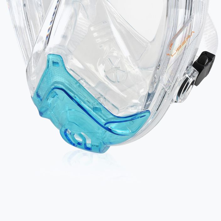 Teljes arcú maszk snorkelinghez SEAC Libera blue clear/orange 5