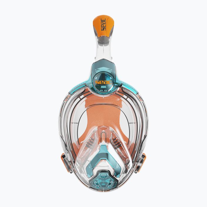 Gyermek teljes arcú maszk snorkelinghez SEAC Libera acquamarine/orange 2