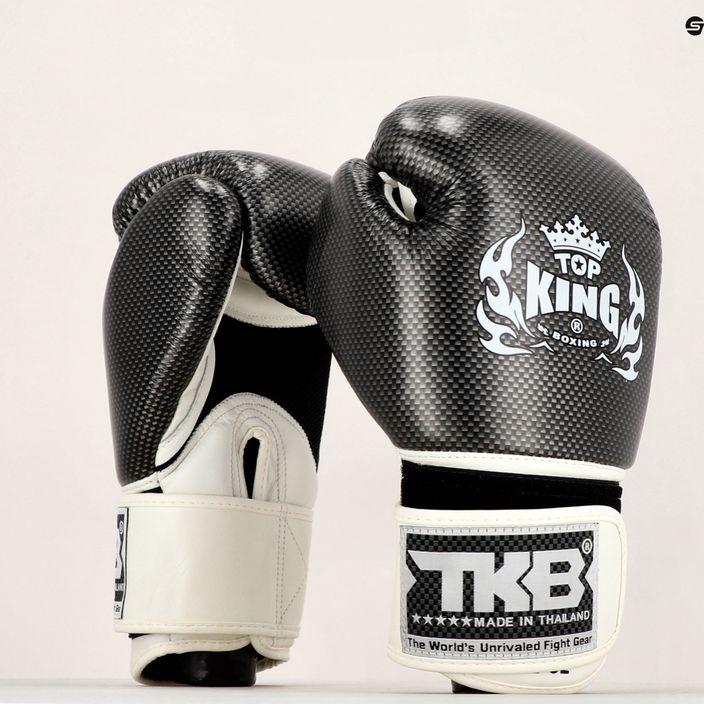 Top King Muay Thai Empower Air bokszkesztyű fehér/ezüst TKBGEM-02A-WH 7