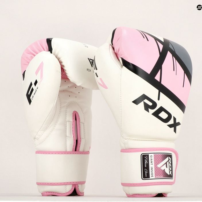 Női bokszkesztyű RDX BGR-F7 fehér és rózsaszín BGR-F7P 13