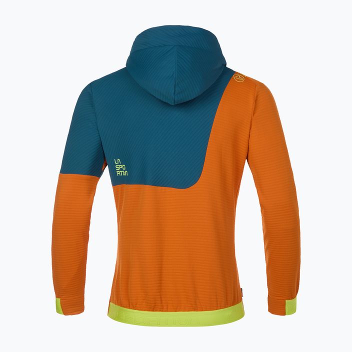 Férfi mászó pulóver LaSportiva Mood Hoody narancssárga és sötétkék N71208639 2