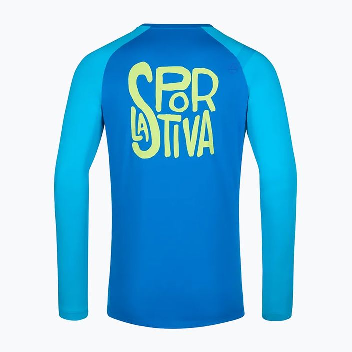 Férfi La Sportiva Back Logo elektromos kék/maui trekking póló 6