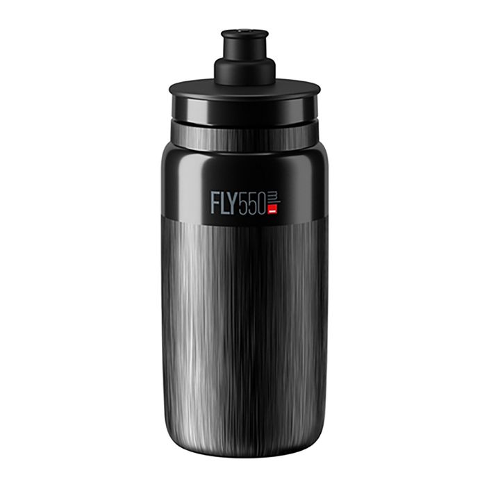 Kerékpáros kulacs Elite FLY Tex 550 ml black/grey logo 2