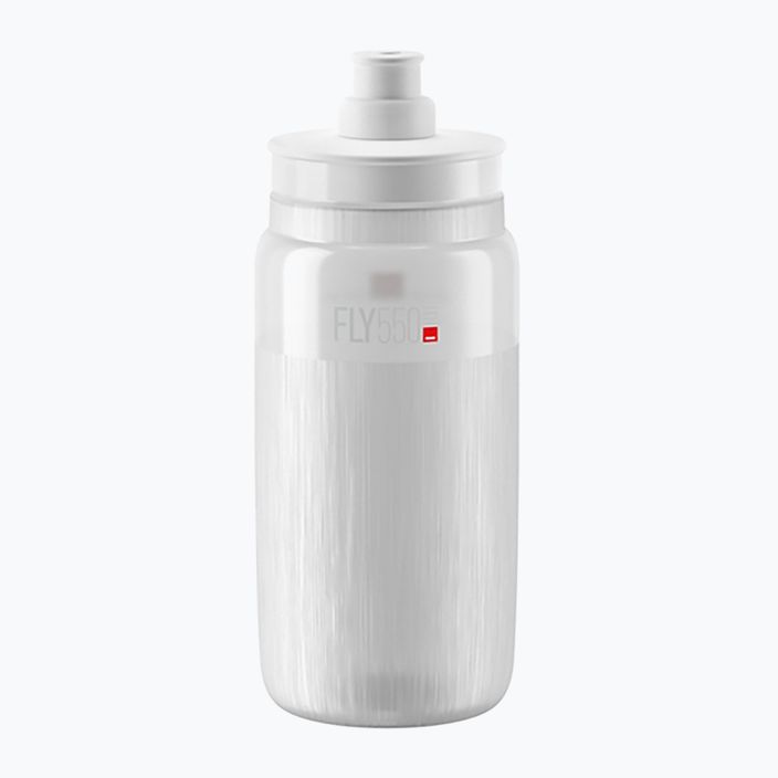 Kerékpáros kulacs Elite FLY Tex 550 ml clear/grey logo