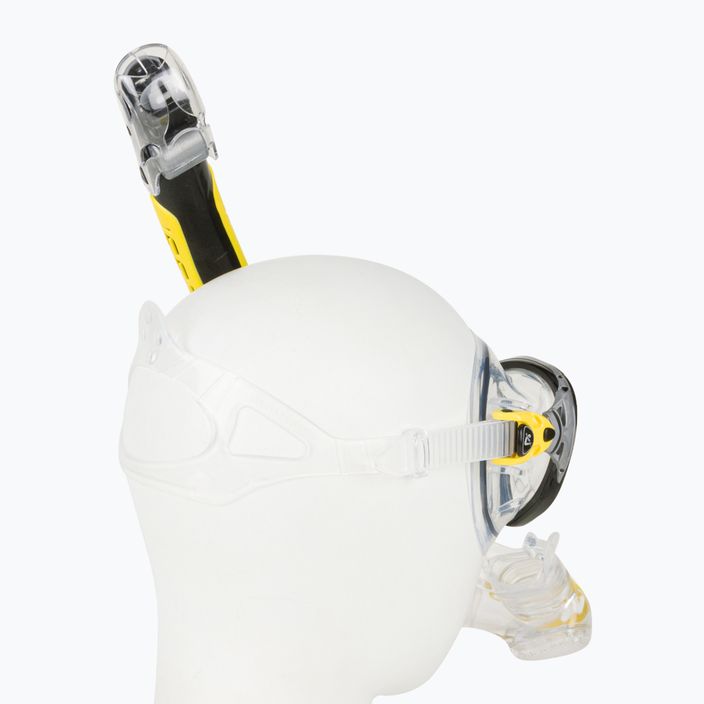 Cressi Big Eyes Evolution búvárszett + Alpha Ultra Dry maszk + snorkel sárga DS337010 4