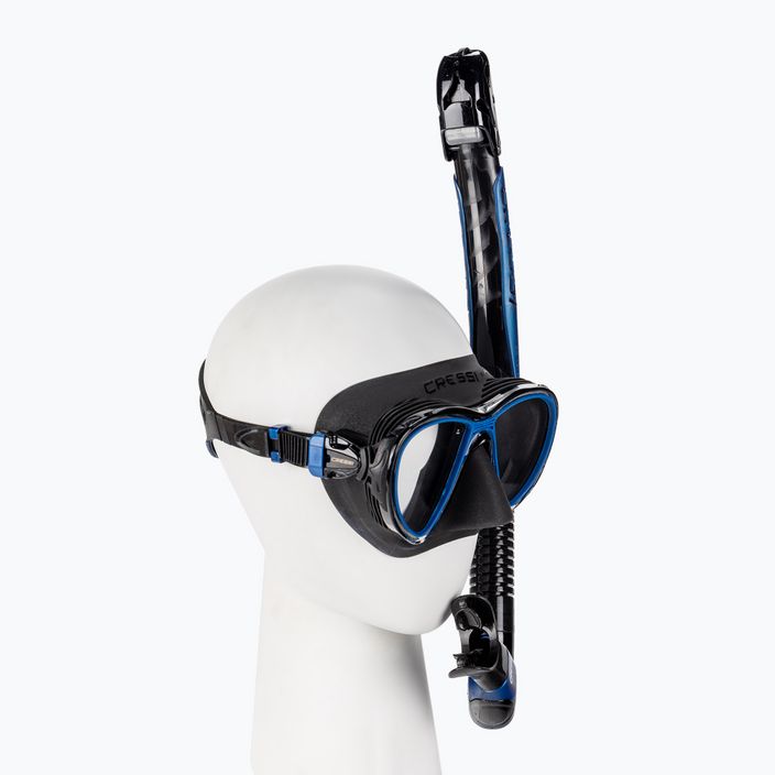 Cressi búvárszett Quantum maszk + Itaca Ultra Dry snorkel fekete-kék DM405020 2