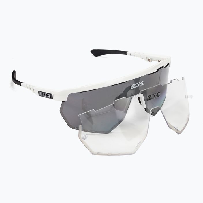 SCICON Aerowing fehér fényes/scnpp többtükrös ezüst kerékpáros szemüveg EY26080802