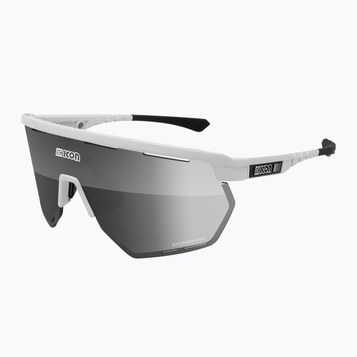 SCICON Aerowing fehér fényes/scnpp többtükrös ezüst kerékpáros szemüveg EY26080802 2
