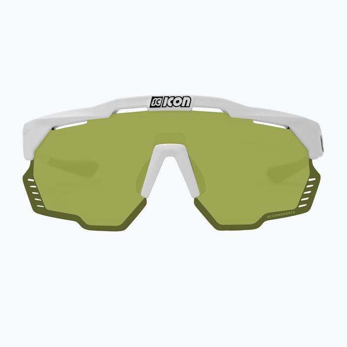 SCICON Aeroshade Kunken fehér fényes/scnpp zöld nyomvonal kerékpáros szemüveg EY31150800 3