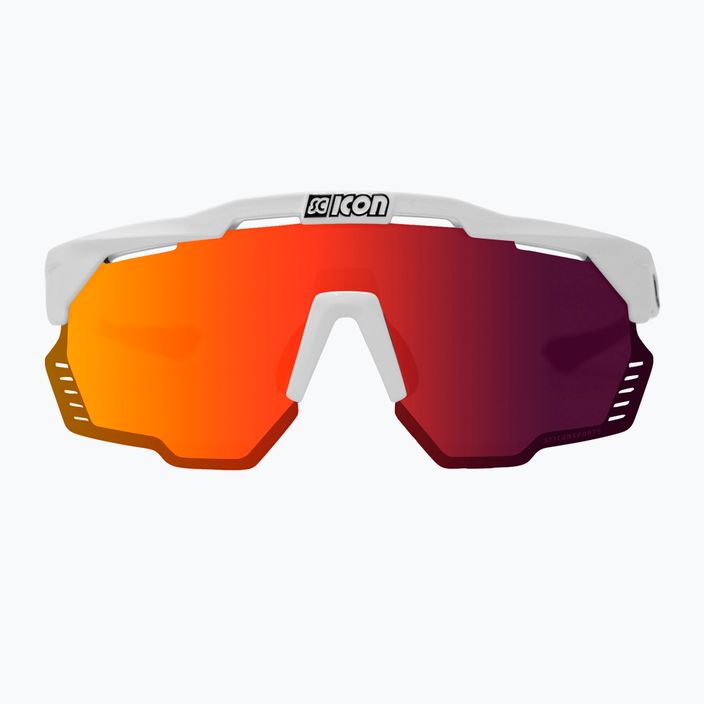 SCICON Aeroshade Kunken fehér fényes/scnpp többtükrös piros kerékpáros szemüveg EY31060800 3