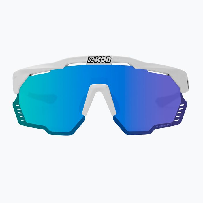 SCICON Aeroshade Kunken fehér fényes/scnpp többtükrös kék kerékpáros szemüveg EY31030800 3