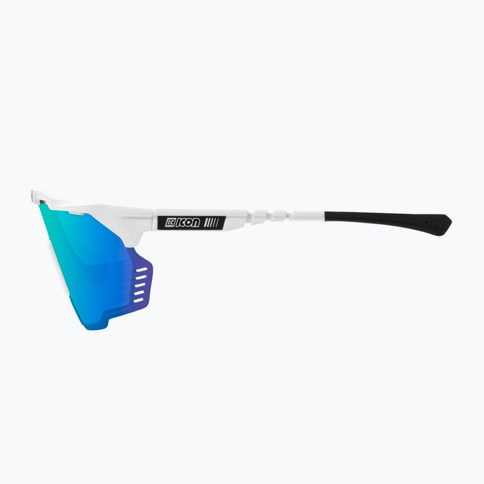 SCICON Aeroshade Kunken fehér fényes/scnpp többtükrös kék kerékpáros szemüveg EY31030800 4
