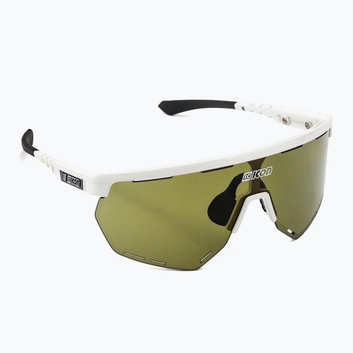 SCICON Aerowing fehér fényes/scnpp zöld nyomvonalas kerékpáros szemüveg EY26150800 2