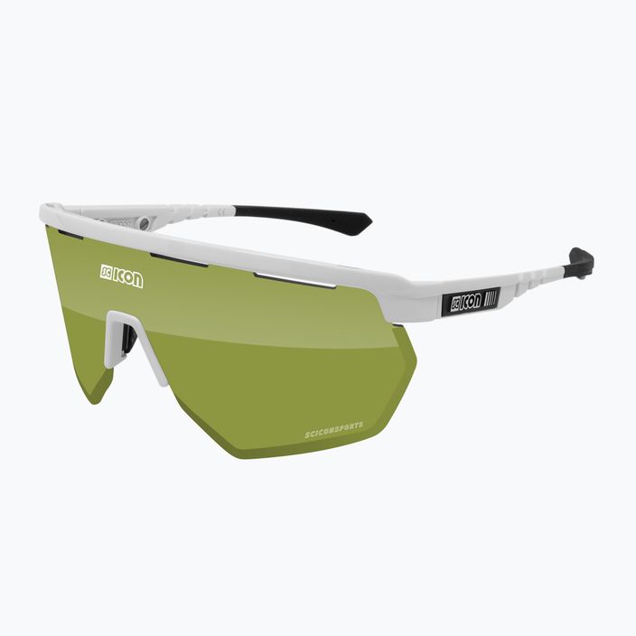 SCICON Aerowing fehér fényes/scnpp zöld nyomvonalas kerékpáros szemüveg EY26150800 6