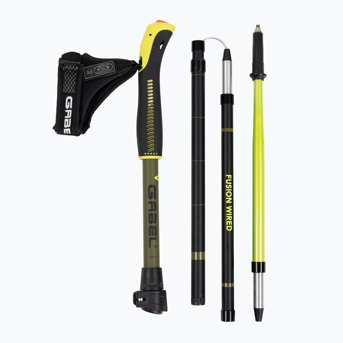 GABEL Fusion vezetékes nordic walking botok Fekete/Lime 2