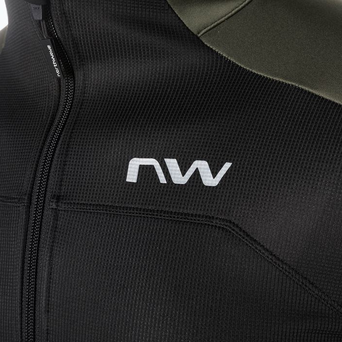Férfi Northwave Reload SP kerékpáros kabát fekete / erdő zöld 3