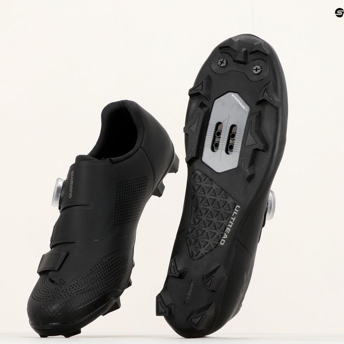 Shimano SH-XC502 férfi MTB kerékpáros cipő fekete ESHXXC502MCL01S43000 16