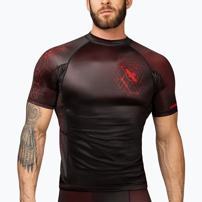 Férfi Hayabusa Geo Rashguard rövid ujjú piros