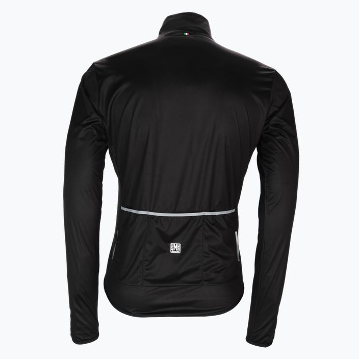 Férfi Santini Nebula szélálló/esőálló kerékpáros dzseki fekete 2W33275NEBULPURONE 2