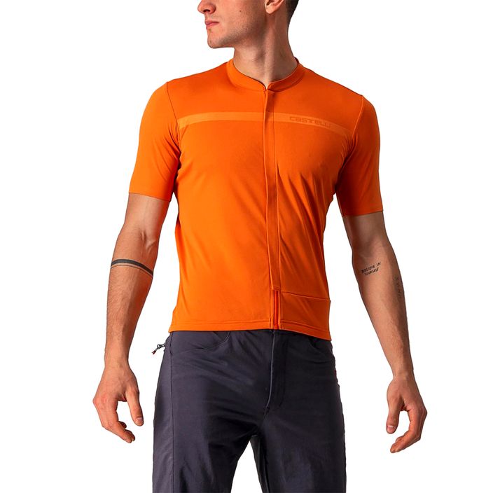 Férfi Castelli Unlimited Allroad narancssárga rozsdás kerékpáros mez 2