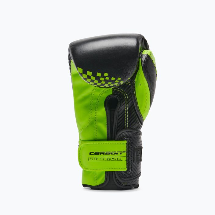 Leone Carbon22 fekete-zöld bokszkesztyű GN222 10