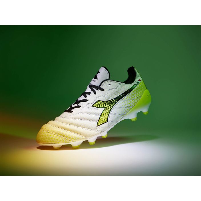 Férfi Diadora Brasil Elite Tech Tech GR ITA LPX futballcipő fehér/fekete/fluo sárga 22