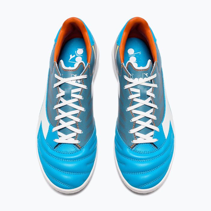 Férfi futballcipő Diadora Brasil Elite Veloce GR TFR blue fluo/white/orange 11