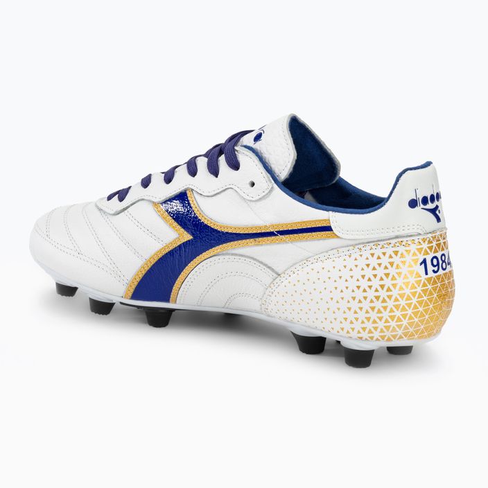 Férfi futballcipő Diadora Brasil Italy OG GR LT+ MDPU white/blue/gold 3